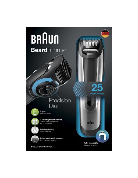 Braun BT5090 depiladora para la barba Negro, Gris