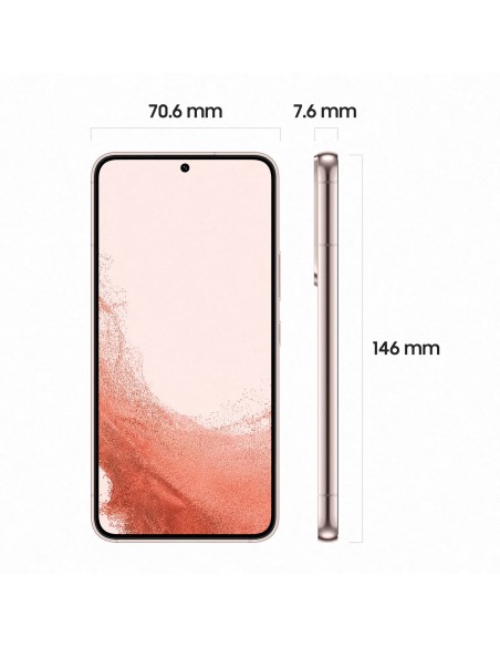 Samsung Galaxy S22 SM-S901B 15,5 cm (6.1") SIM doble Android 12 5G USB Tipo C 8 GB 128 GB 3700 mAh Oro, Rosa