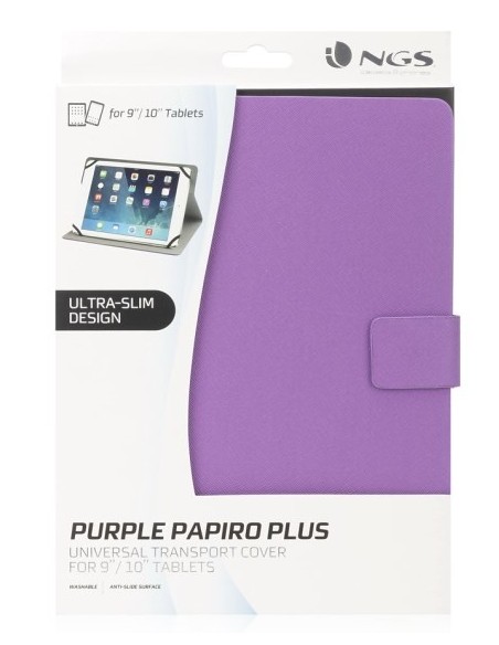 NGS Purple Papiro Plus 25,6 cm (10.1") Folio Gris, Púrpura