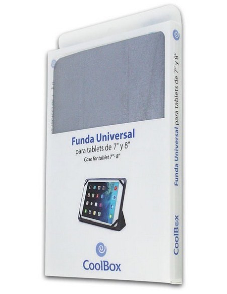 CoolBox ACTCOOFUN78 funda para tablet 20,3 cm (8") Folio Negro, Gris