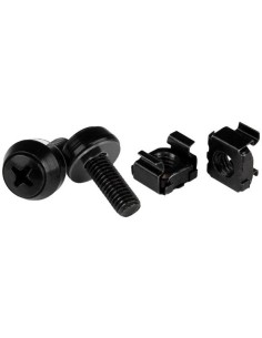 StarTech.com Paquete de 50 Tornillos y Tuercas Enjauladas Cage Nuts M6x12mm - Negro