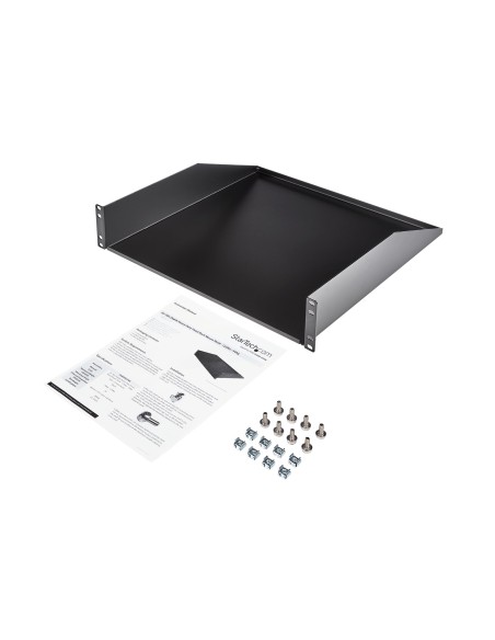 StarTech.com Estante Bandeja Cantilever para Armario Rack de Servidores 2U Profundidad Fija - 56kg