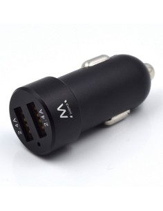 Ewent EW1234 cargador de dispositivo móvil Auto Negro