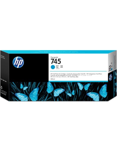 HP 745 cartucho de tinta Original Alto rendimiento (XL) Cian
