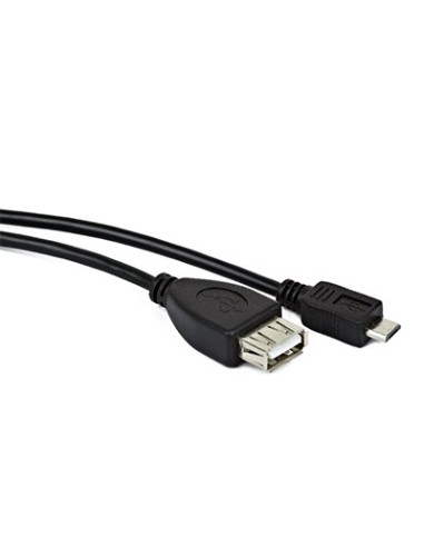 iggual CABLE USB 2.0 OTG MICRO B M-A H Negro 15cm