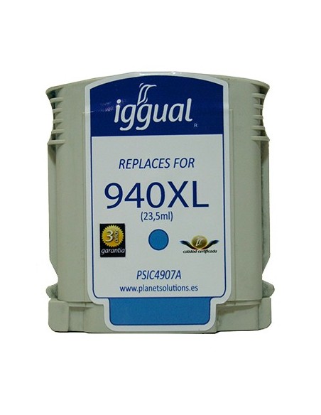 iggual Cartucho Reciclado HP Nº 940XL C4907A Cian