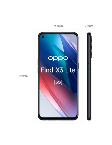 OPPO Find X3 Lite 16,3 cm (6.43") SIM doble ColorOS 11.1 5G USB Tipo C 8 GB 128 GB 4300 mAh Negro