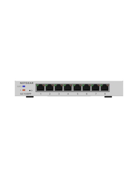 Netgear GC108PP Gestionado L2 L3 L4 Gigabit Ethernet (10 100 1000) Blanco Energía sobre Ethernet (PoE)