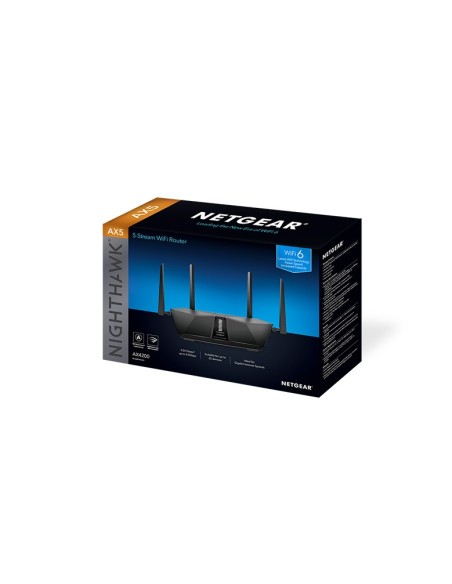 Netgear RAX43 router inalámbrico Gigabit Ethernet Doble banda (2,4 GHz   5 GHz) Negro
