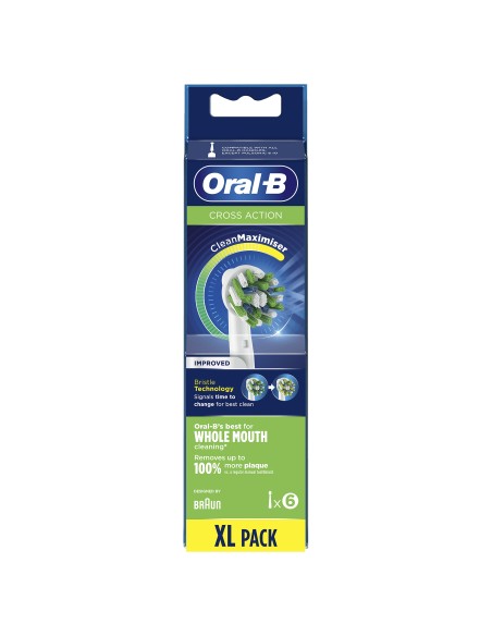 Oral-B CrossAction 80339345 cepillo de cabello 6 pieza(s) Azul, Verde, Blanco