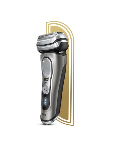 Braun Series 9 9415s Máquina de afeitar de láminas Recortadora Negro, Plata