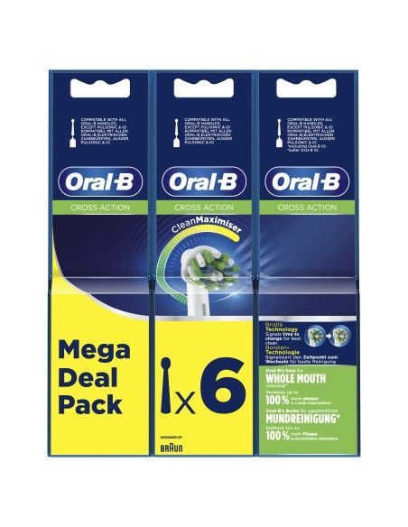 Oral-B CrossAction 80339534 cepillo de cabello 6 pieza(s) Blanco