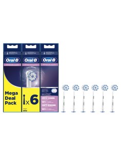 Oral-B Sensitive Clean 80339506 cepillo de cabello 6 pieza(s) Blanco