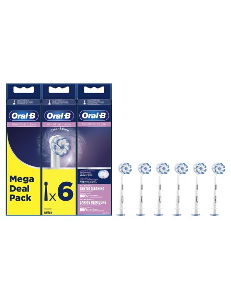 Oral-B Sensitive Clean 80339506 cepillo de cabello 6 pieza(s) Blanco
