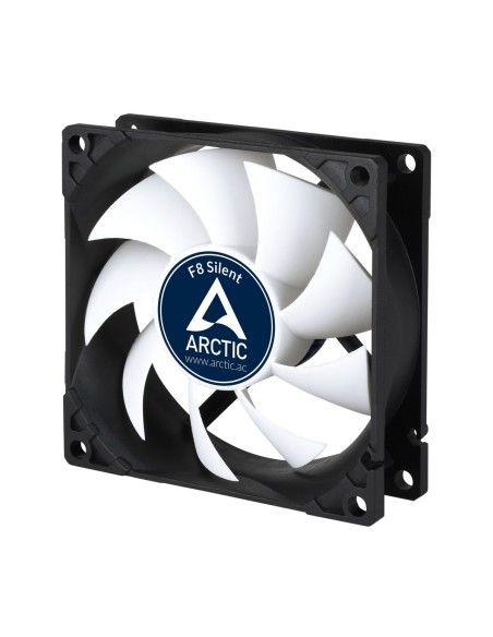 ARCTIC F8 Silent Carcasa del ordenador Ventilador 8 cm Negro, Blanco 1 pieza(s)