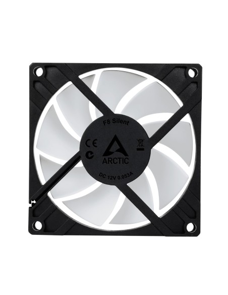 ARCTIC F8 Silent Carcasa del ordenador Ventilador 8 cm Negro, Blanco 1 pieza(s)