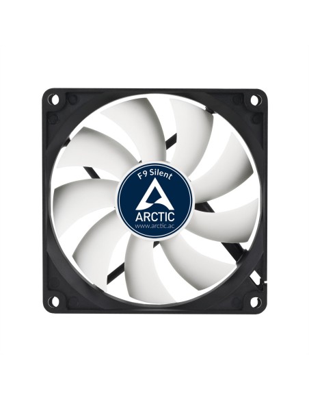 ARCTIC F9 Silent Carcasa del ordenador Ventilador 9,2 cm Negro, Blanco