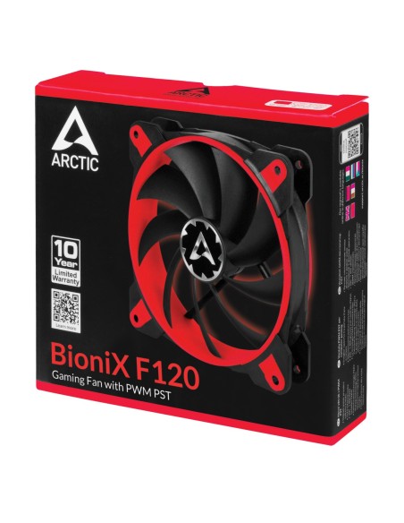 ARCTIC BioniX F120 Carcasa del ordenador Ventilador 12 cm Negro, Rojo