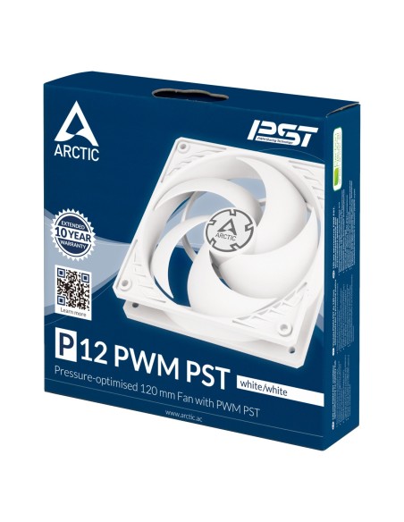 ARCTIC P12 PWM PST Carcasa del ordenador Ventilador 12 cm Blanco