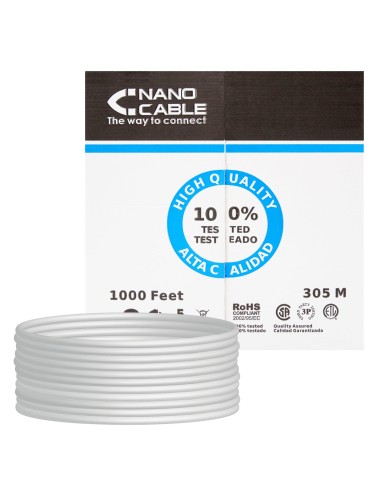 Nanocable 10.20.0704-FLEX cable de red 305 m Cat5e F UTP (FTP) Gris