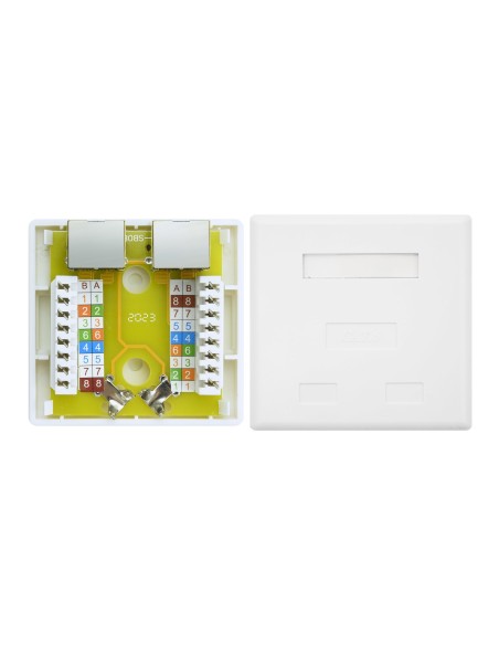 Nanocable 10.21.1602 caja de tomacorriente RJ-45 Blanco