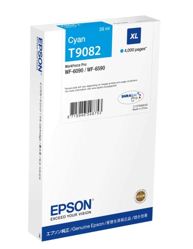 Epson Cartucho T9082 cian XL