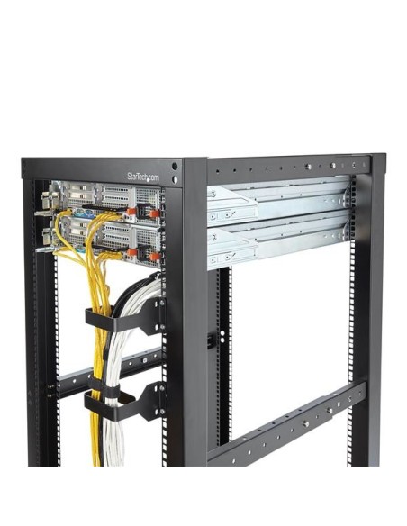 StarTech.com Anilla Pasacables en D Multi-Direccional para Gestión de Cableado en Armarios Racks - 6x10cm
