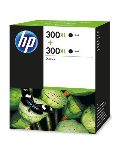 HP Pack de 2 cartuchos tinta original 300XL alta capacidad negro