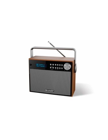Sharp DR-P350 radio Portátil Digital Negro, Madera