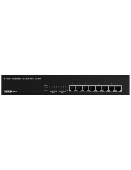Eminent EM4431 switch No administrado Fast Ethernet (10 100) Negro Energía sobre (PoE)