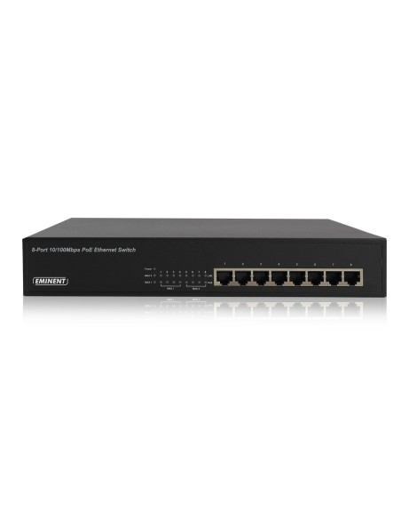Eminent EM4431 switch No administrado Fast Ethernet (10 100) Negro Energía sobre (PoE)