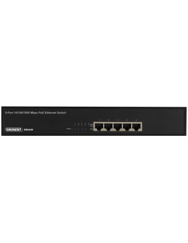 Eminent EM4435 switch No administrado Gigabit Ethernet (10 100 1000) Negro Energía sobre (PoE)