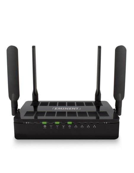 Eminent EM4720 router inalámbrico Doble banda (2,4 GHz   5 GHz) Gigabit Ethernet Negro