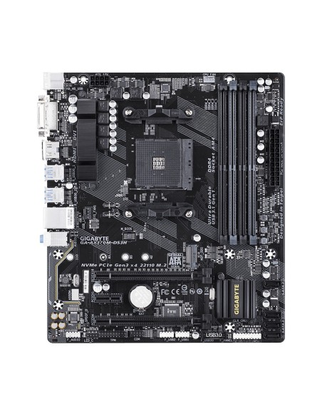 Gigabyte GA-AX370M-DS3H placa base AMD X370 Zócalo AM4 micro ATX