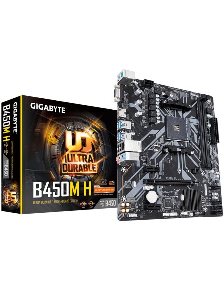 Gigabyte B450M H placa base AMD B450 Zócalo AM4 micro ATX
