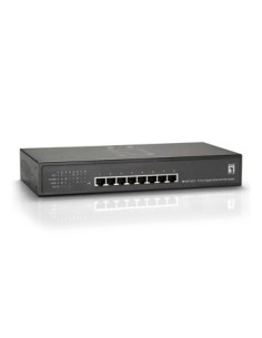 LevelOne Switch Gigabit Ethernet PoE de 8 puertos, 61.6W, 802.3at PoE+, 4 Puertos PoE