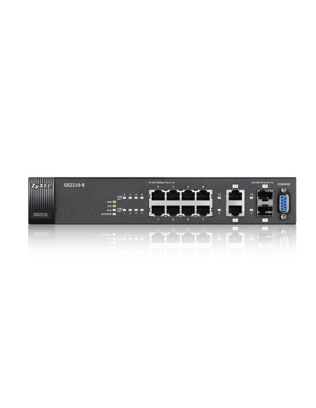 Zyxel GS2210-8 Gestionado L2 Gigabit Ethernet (10 100 1000) Negro