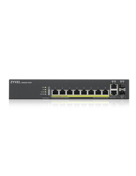 Zyxel GS2220-10HP-EU0101F switch Gestionado L2 Gigabit Ethernet (10 100 1000) Energía sobre Ethernet (PoE) Negro