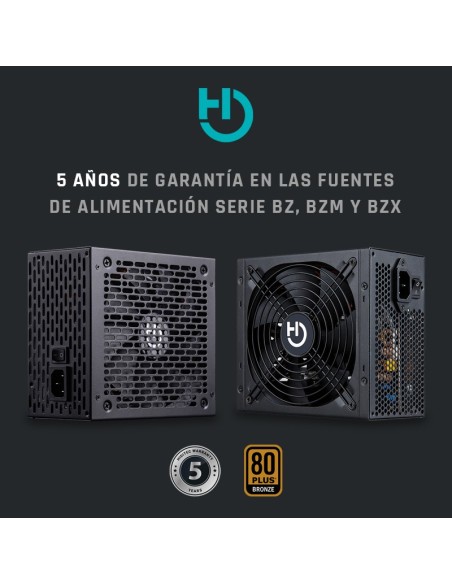 Hiditec BZ-550W 80Plus Bronze unidad de fuente de alimentación 20+4 pin ATX ATX Negro
