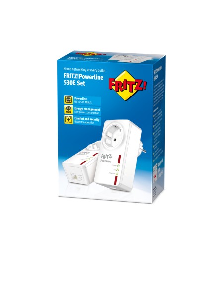 AVM FRITZ!Powerline 530E Set International 500 Mbit s Ethernet Blanco 2 pieza(s)