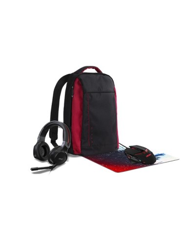 Acer NP.BAG11.00V+NP.MCE11.00G+NP.MSP11.00D+NP.HDS1A.008 maletines para portátil 39,6 cm (15.6") Mochila Negro, Rojo