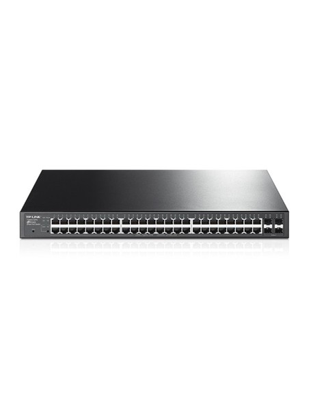 TP-LINK T1600G-52PS switch Gestionado L2+ Gigabit Ethernet (10 100 1000) Energía sobre Ethernet (PoE) 1U Negro