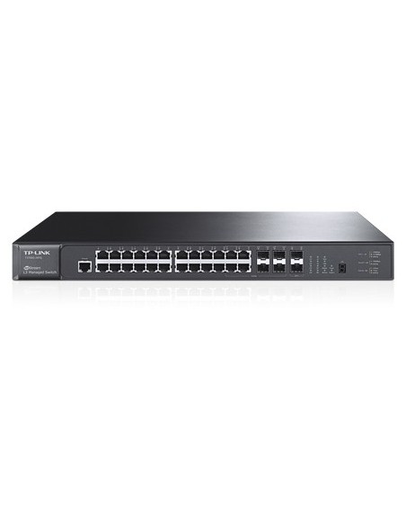TP-LINK T3700G-28TQ switch Gestionado L3 Gigabit Ethernet (10 100 1000) Negro 1U