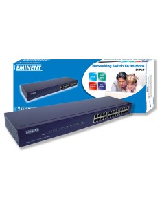 Eminent EM4418 24 Port Networking Switch 10 100Mbps No administrado Azul