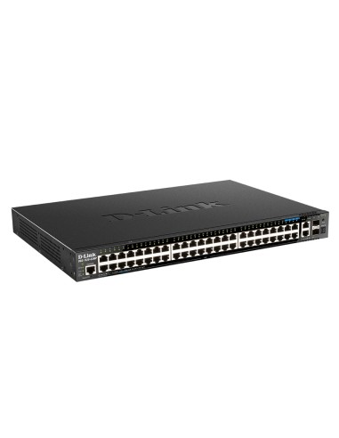 D-Link DGS-1520-52MP switch Gestionado L3 10G Ethernet (100 1000 10000) Energía sobre Ethernet (PoE) 1U Negro