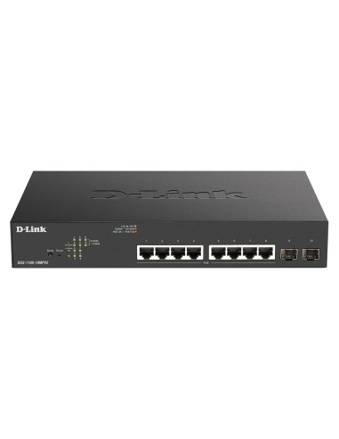 D-Link DGS-1100-10MPV2 switch Gestionado Gigabit Ethernet (10 100 1000) Energía sobre Ethernet (PoE) 1U Negro