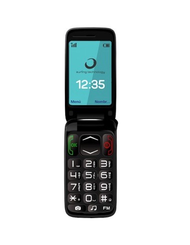 Brigmton BTM-3 Flip 6,1 cm (2.4") 92 g Negro Teléfono para personas mayores
