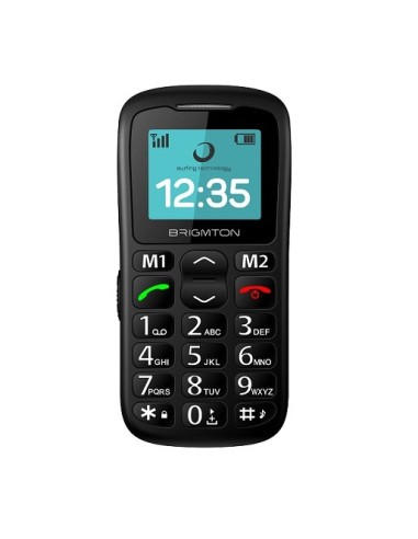Brigmton BTM-11 teléfono móvil 4,32 cm (1.7") 85 g Negro Teléfono para personas mayores