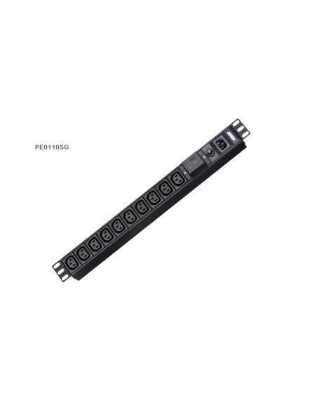 Aten PE0110SG unidad de distribución de energía (PDU) 10 salidas AC 1U Negro