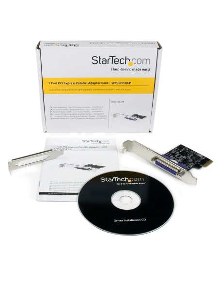 StarTech.com Adaptador Tarjeta PCI-Express PCIe Paralelo de 1 Puerto DB25 IEEE1284 - SPP EPP ECP